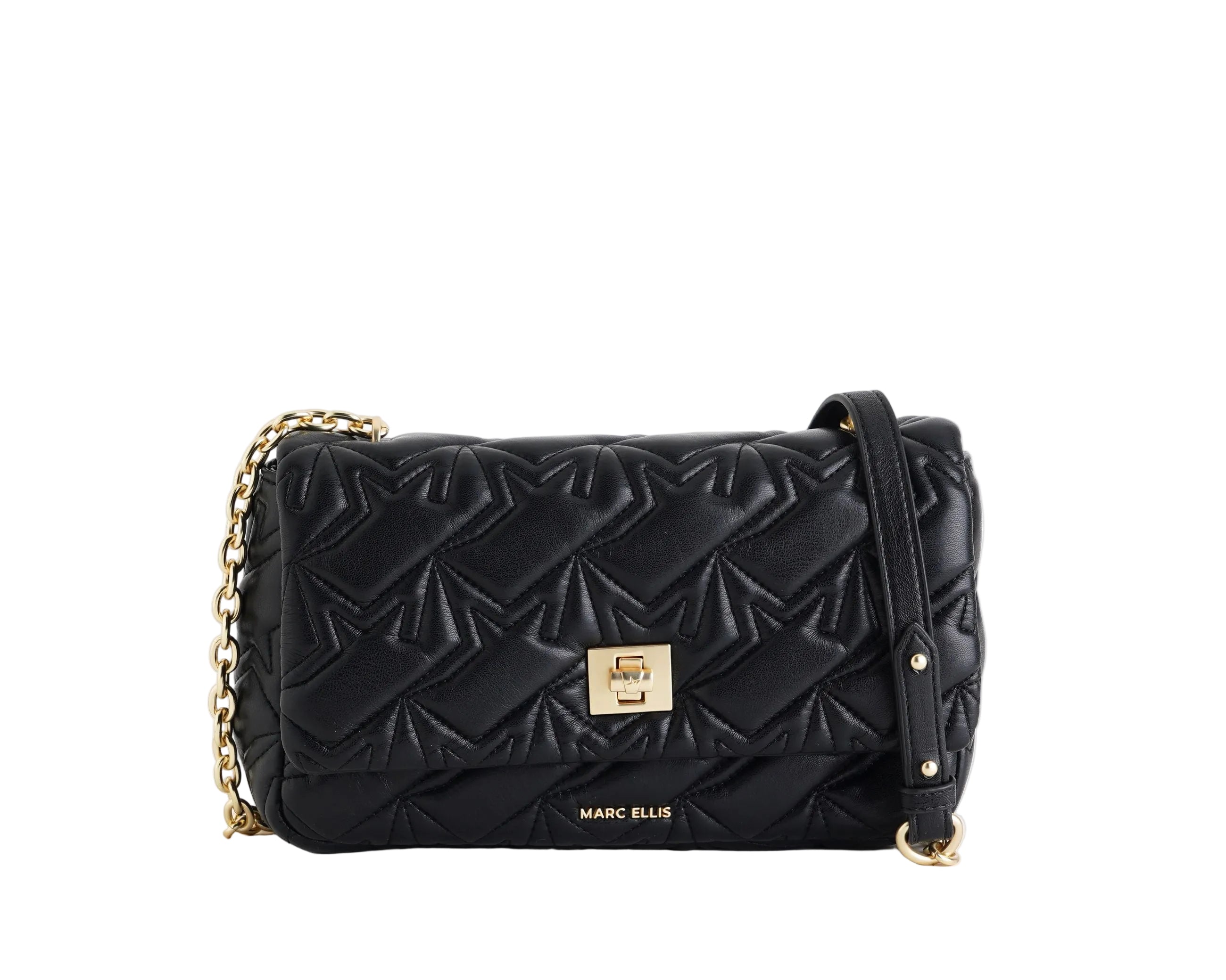Borsa a spalla Marc Ellis Katelyn Quilt Nero Donna