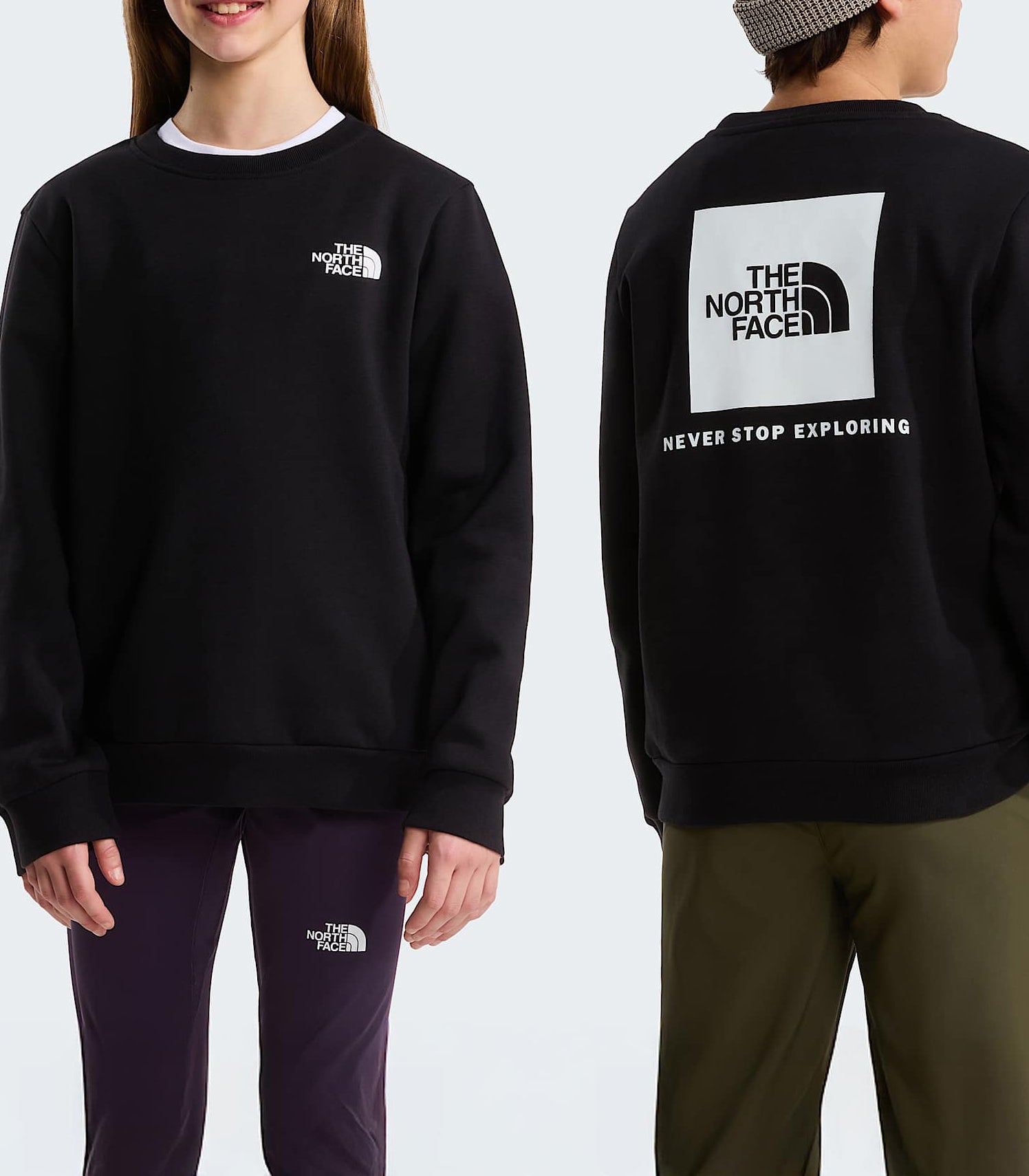 Felpa girocollo The North Face Evolution Box NSE NF0A8F9WJK31 TNF Black Unisex bambino
