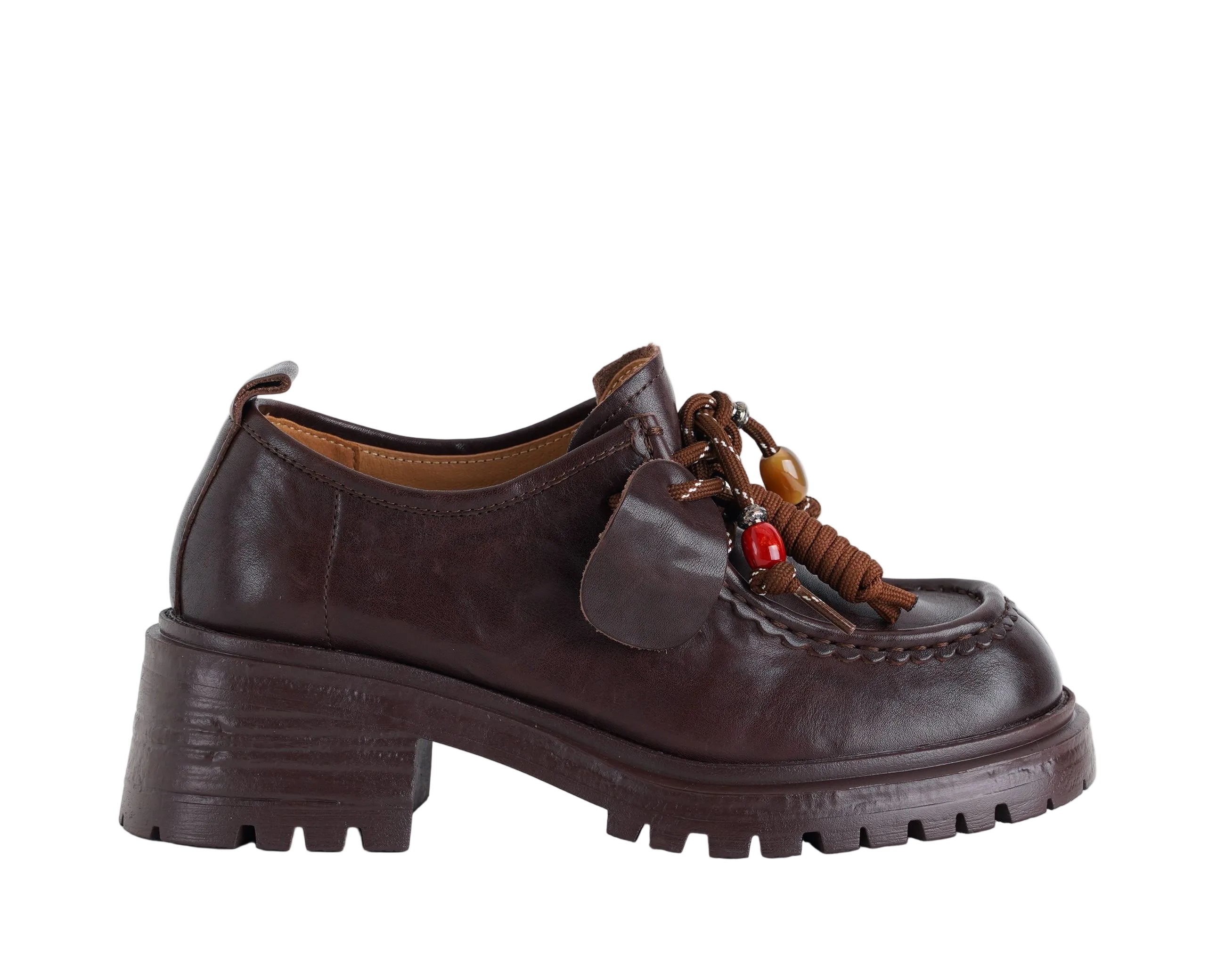 Moccassino stringato Exè 2661A marrone donna