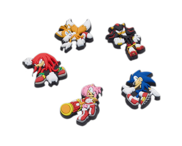 Jibbitz Crocs Sonic the Hedgehog set da 5 pezzi multicolore - Accessori scarpe Crocs unisex