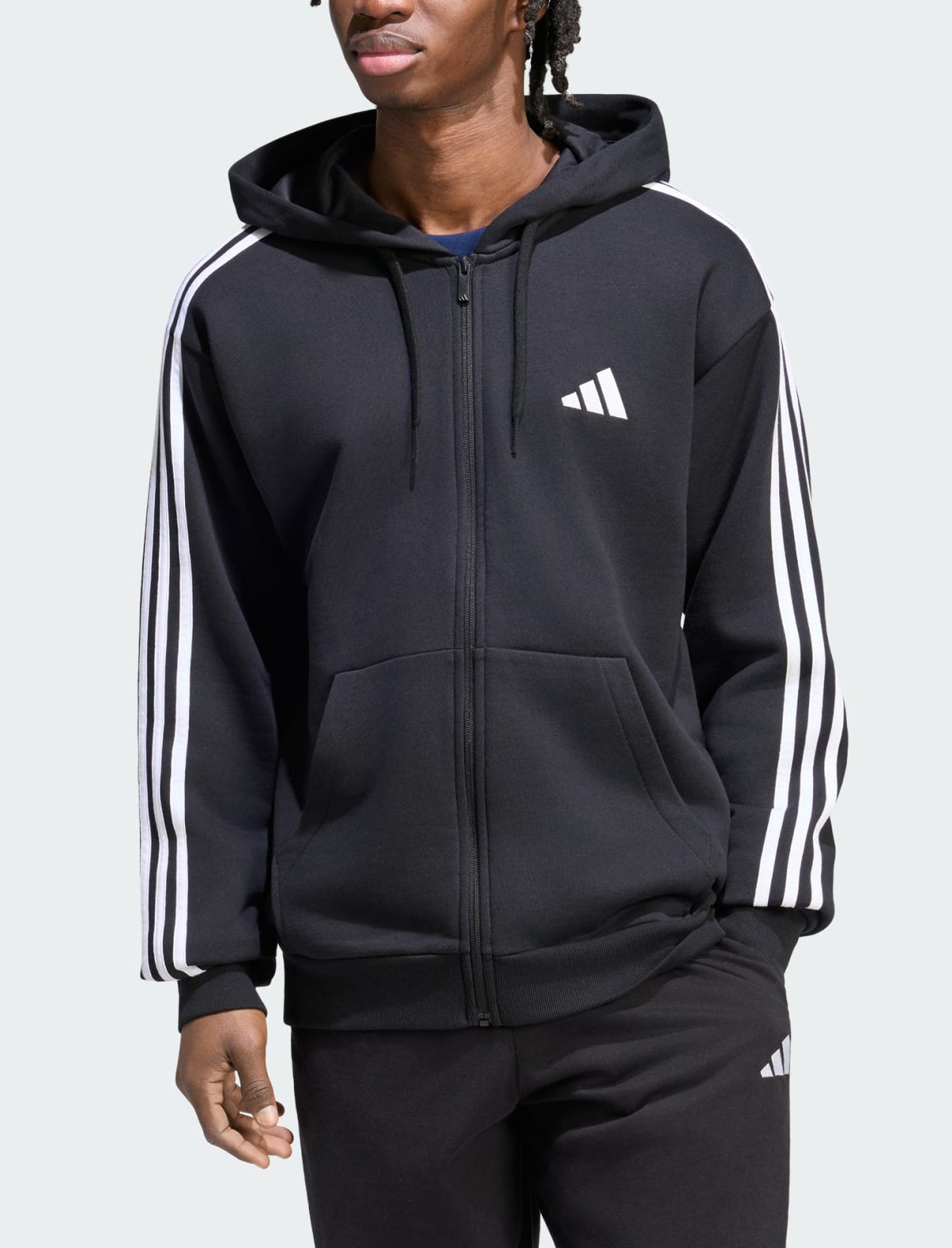 Felpa con cappuccio Adidas Essentials 3-Stripes Full-Zip KY6559 Uomo