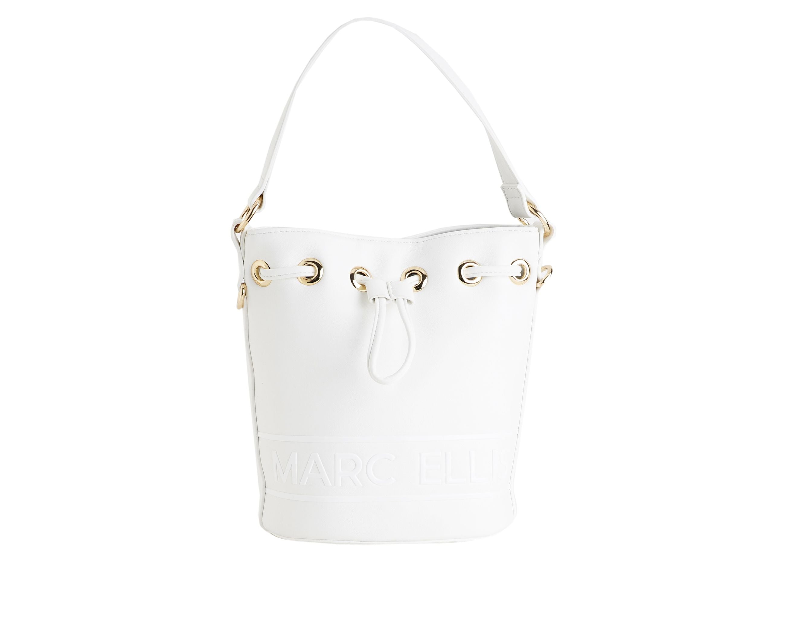 Borsa a secchiello Marc Ellis Dakota ML Donna White – Vista frontale