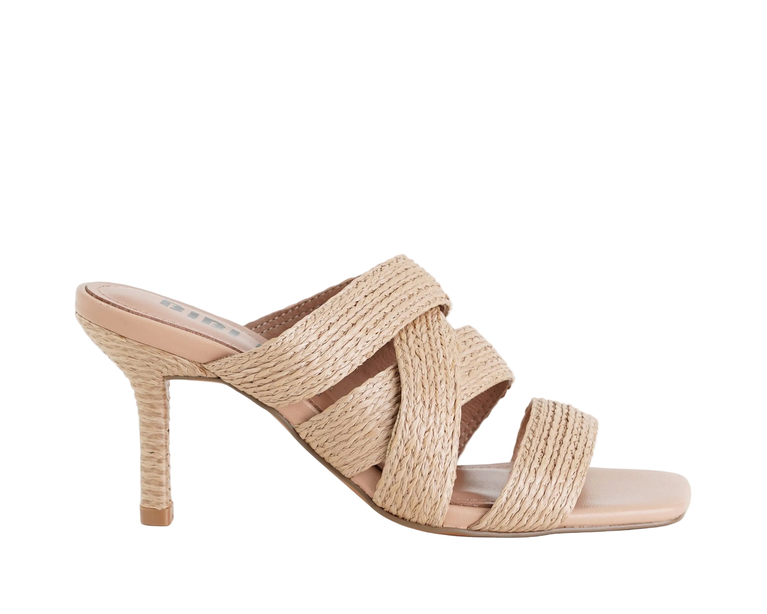 Sandalo con tacco Bibi Lou Palmo 883Z69HG natural da donna, tomaia in tessuto e tacco 7 cm

