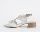 Sandalo MELLUSO K56085 CREMA - nappa, tacco 4 cm, donna