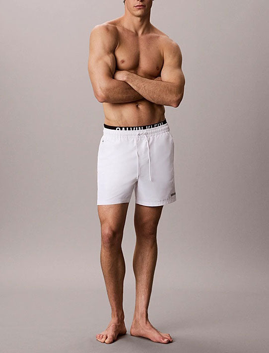 Pantaloncini da bagno Calvin Klein Intense Power LV00N61015-100 White Uomo