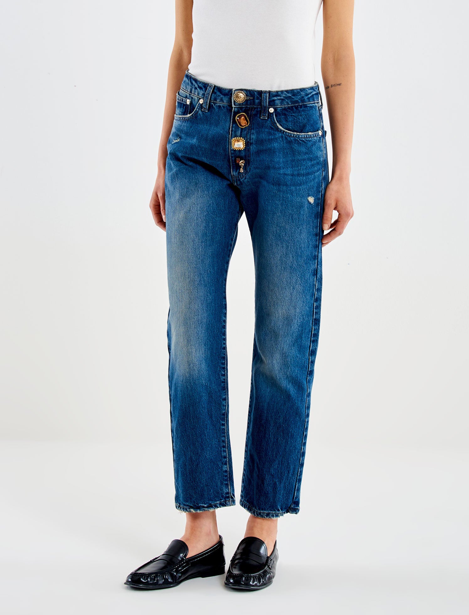 Jeans a vita media Vicolo Zoe DAC5099 Blu Donna