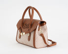Borsa a mano Sécret Pon-Pon Yalis Straw Small Tan Donna – tracolla regolabile, chiusura clip, 3 scomparti, H.19,5xL.26xP.11 cm
