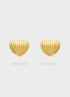 Orecchini Nalì Cuore Zigrinato LNOR0121 Oro 