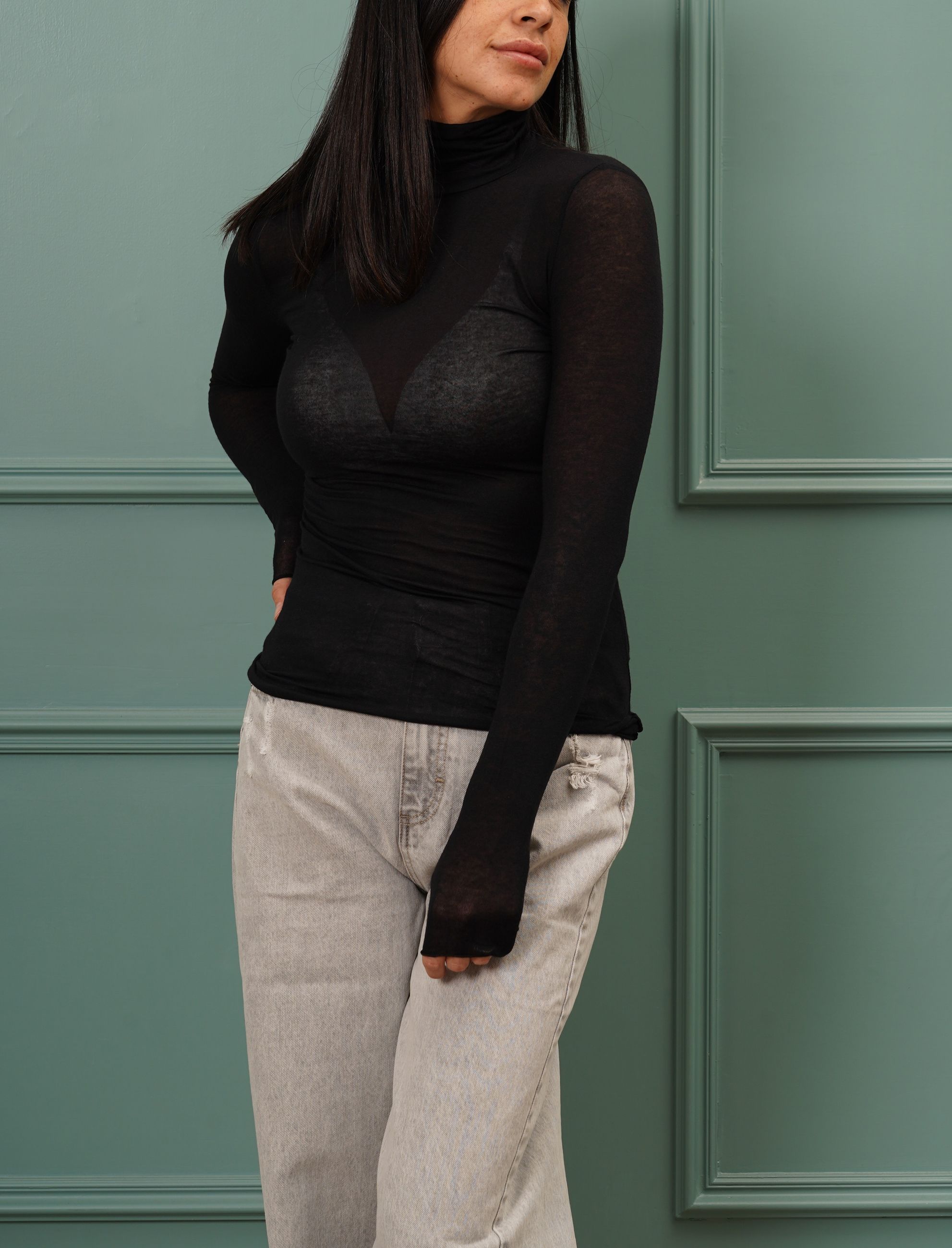Maglia a collo alto BB GLAMOUR 07479 Donna