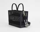 Borsa a mano Marc Ellis Flat Sponge S Donna Black Light Gold – Vista laterale