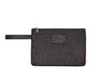 4GIVENESS Pochette 126WACPO5959 Nero fronte in rafia animalier con manico in pelle