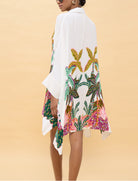 Camicia oversize con stampa palme Lola Casademunt LS2615014 Ecru-Multicolor