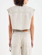 Gilet in denim Vicolo Tecla DAB5075 Ghiaccio Donna 