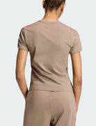T-Shirt Adidas 3 Stripes KU8192 Khaki Six / Power Pink