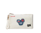Pouch Sécret Pon-Pon Saint Tropez Pouch Ecru Donna – chiusura zip, gancio polso, H.19xL.30xP.12 cm
