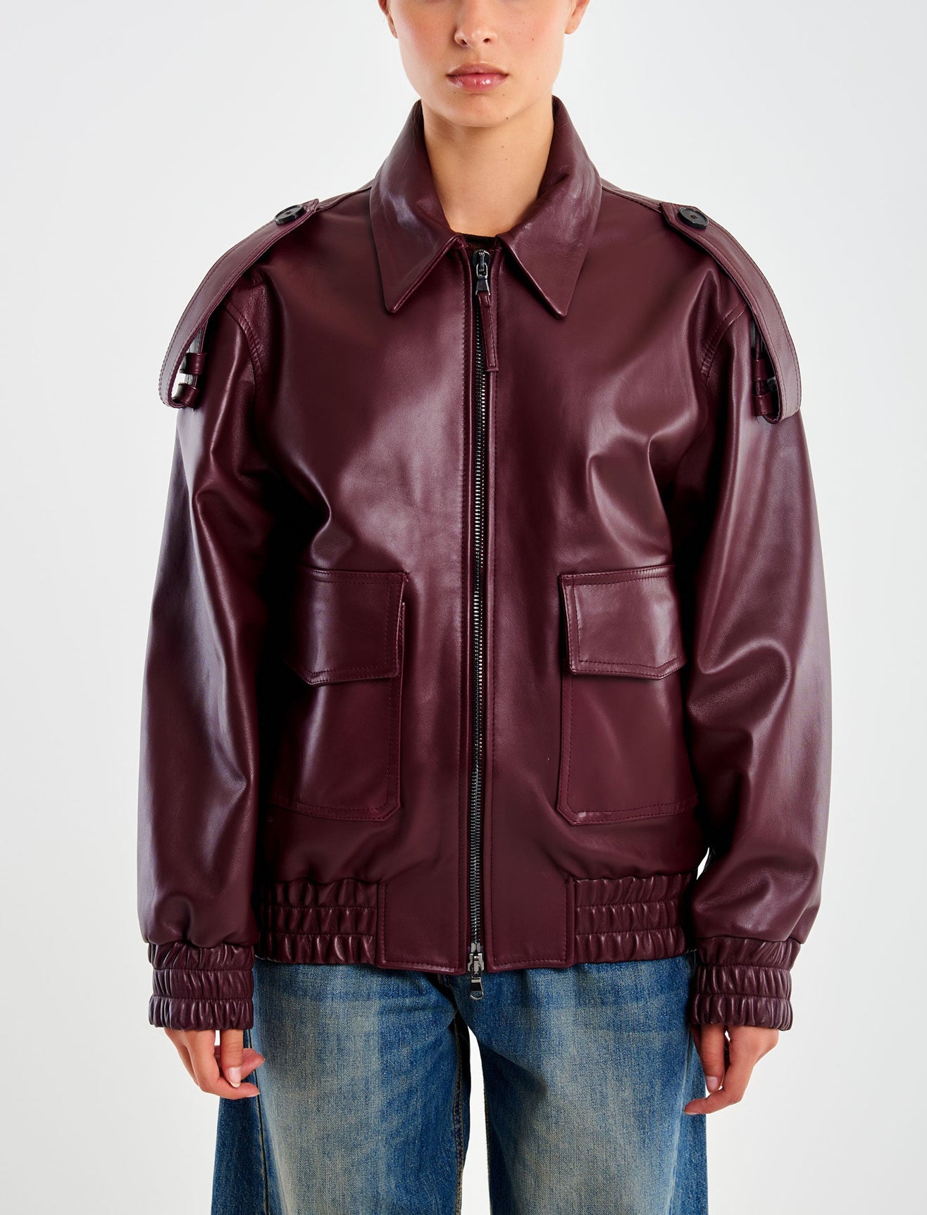 Bomber oversized VICOLO TF0273 Bordeaux Donna