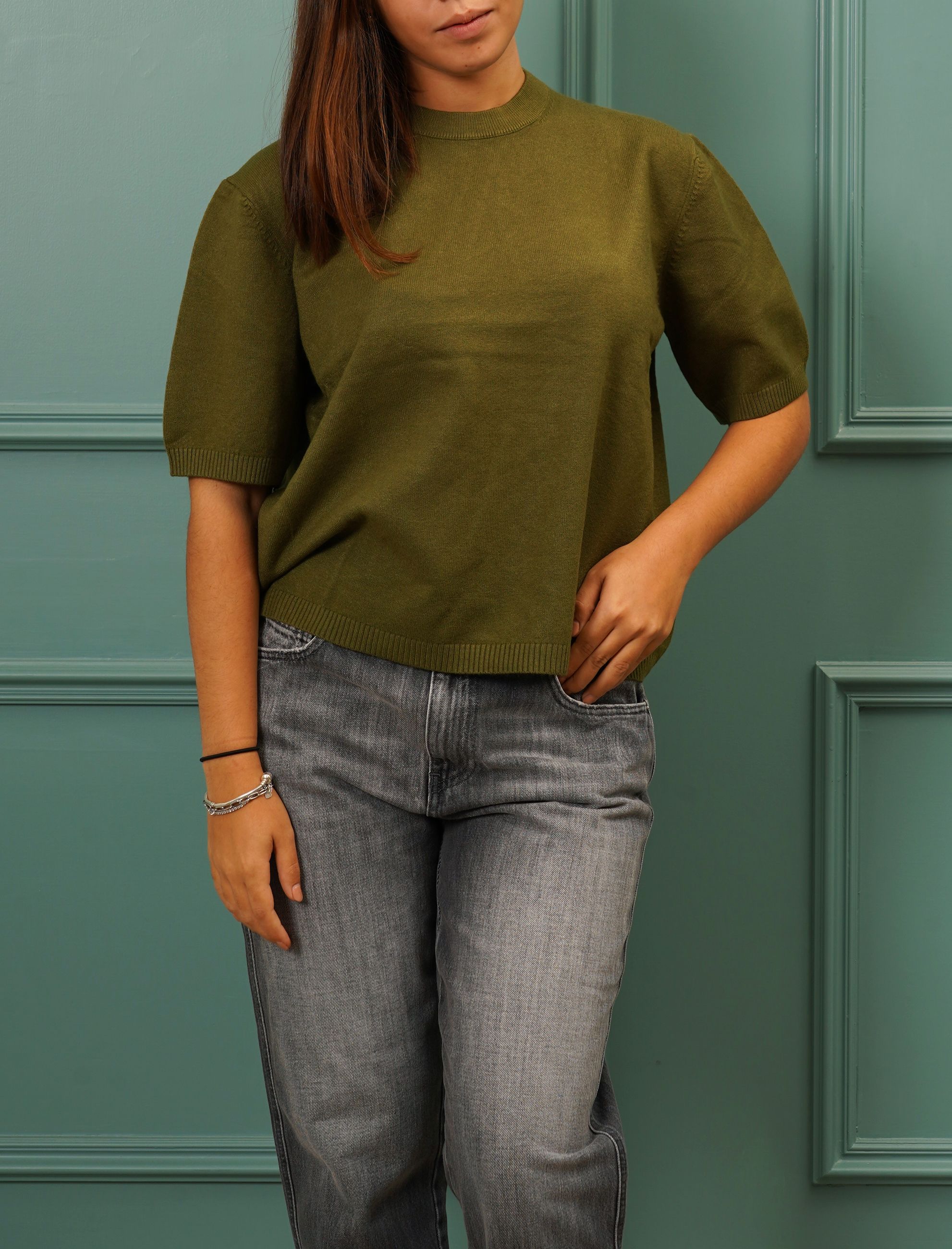 T-shirt in maglia BB GLAMOUR JN1126 Donna