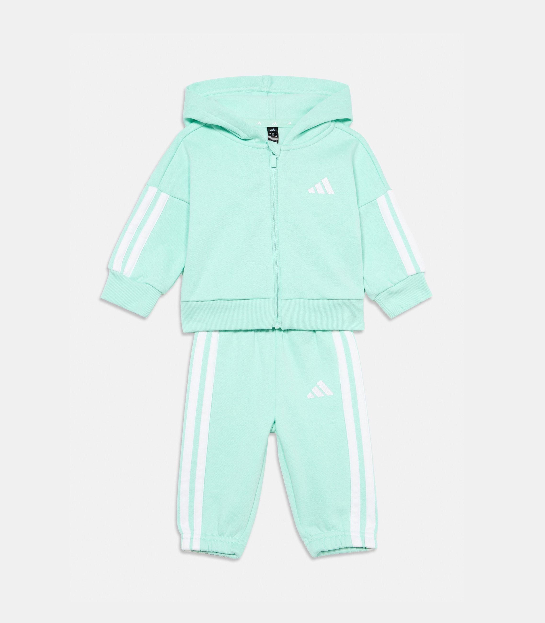 Completo tuta Adidas Essentials 3-Stripes KT3304 Clear Mint/White Unisex bambino