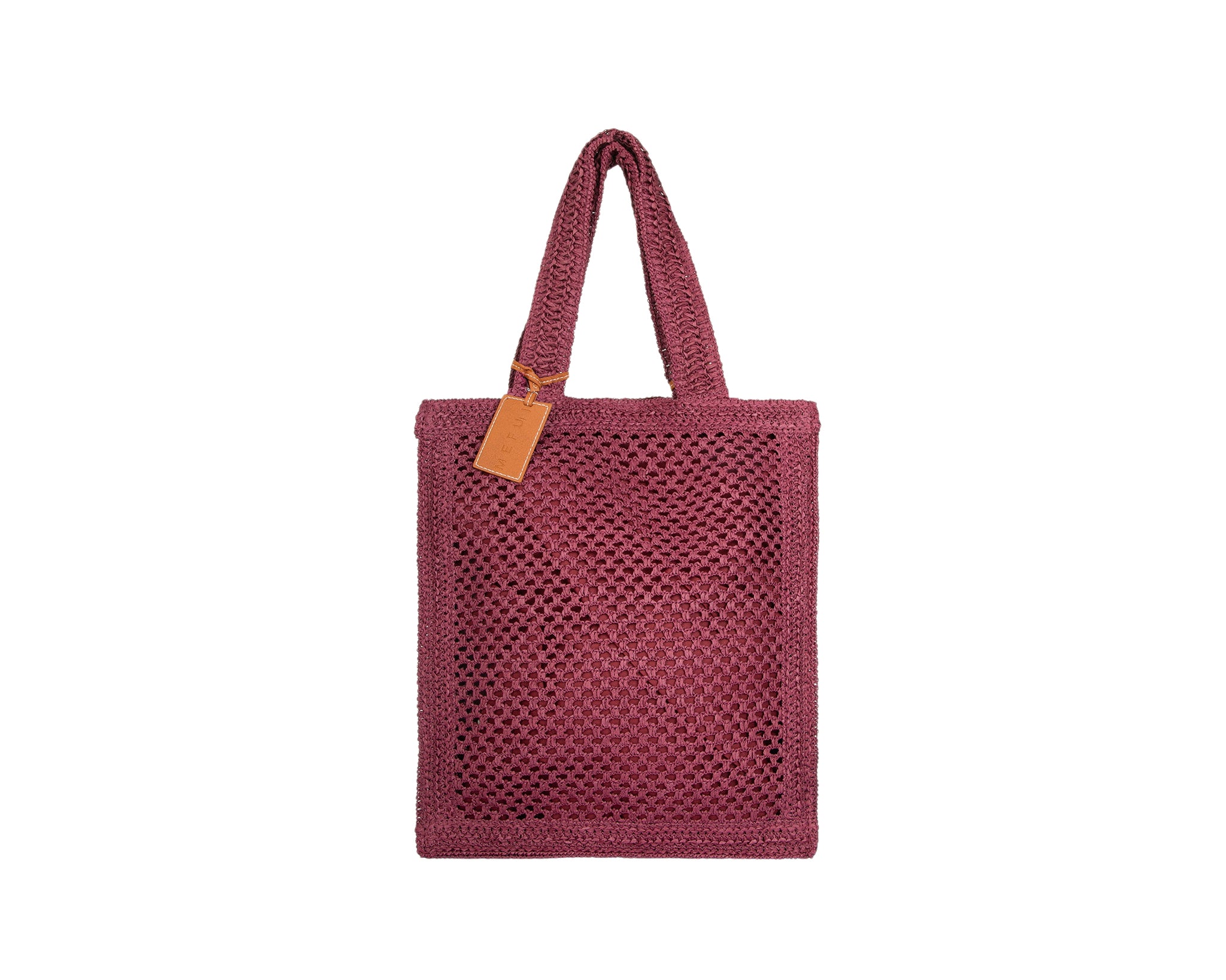 Me Fui SW0050-PL Plum - Beachbag in rafia donna