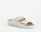 Ciabatta a due fasce Melluso Q60238Q Beige Donna