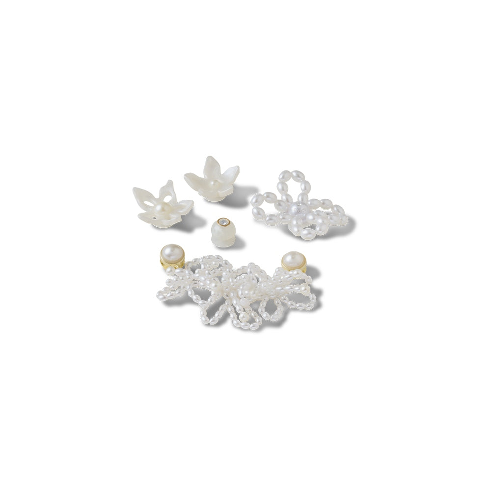 Jibbitz Crocs White Pearl Beaded 5 Pack CR.5310 JIB bianco perla multicolore - Charm accessori scarpe Crocs unisex
