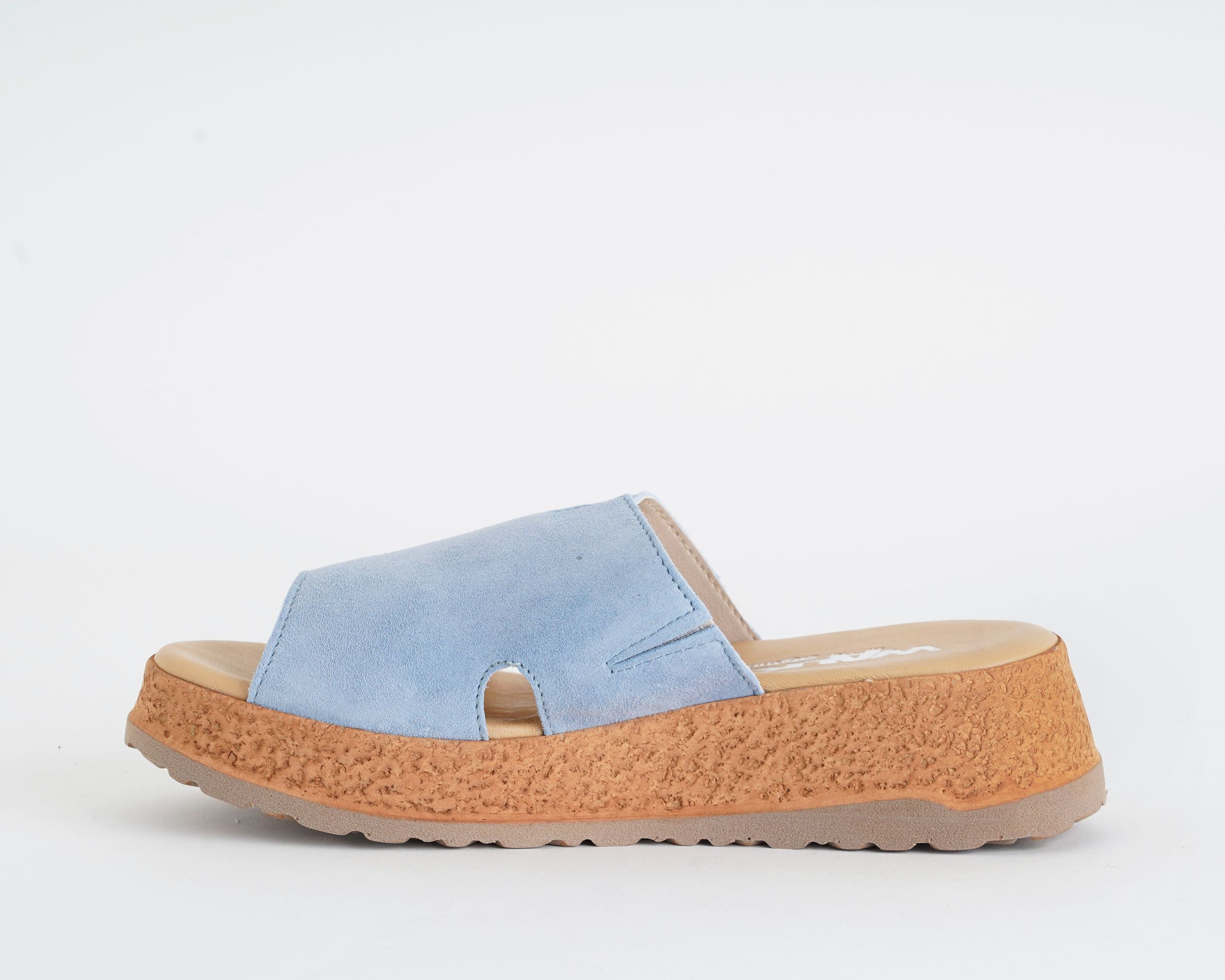 Sandalo Melluso 019288 denim donna - Suede sottopiede in pelle suola gomma tacco 4,5 cm taglie 36-41