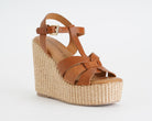 Sandali con zeppa Sandro Rosi 4323 Cuoio