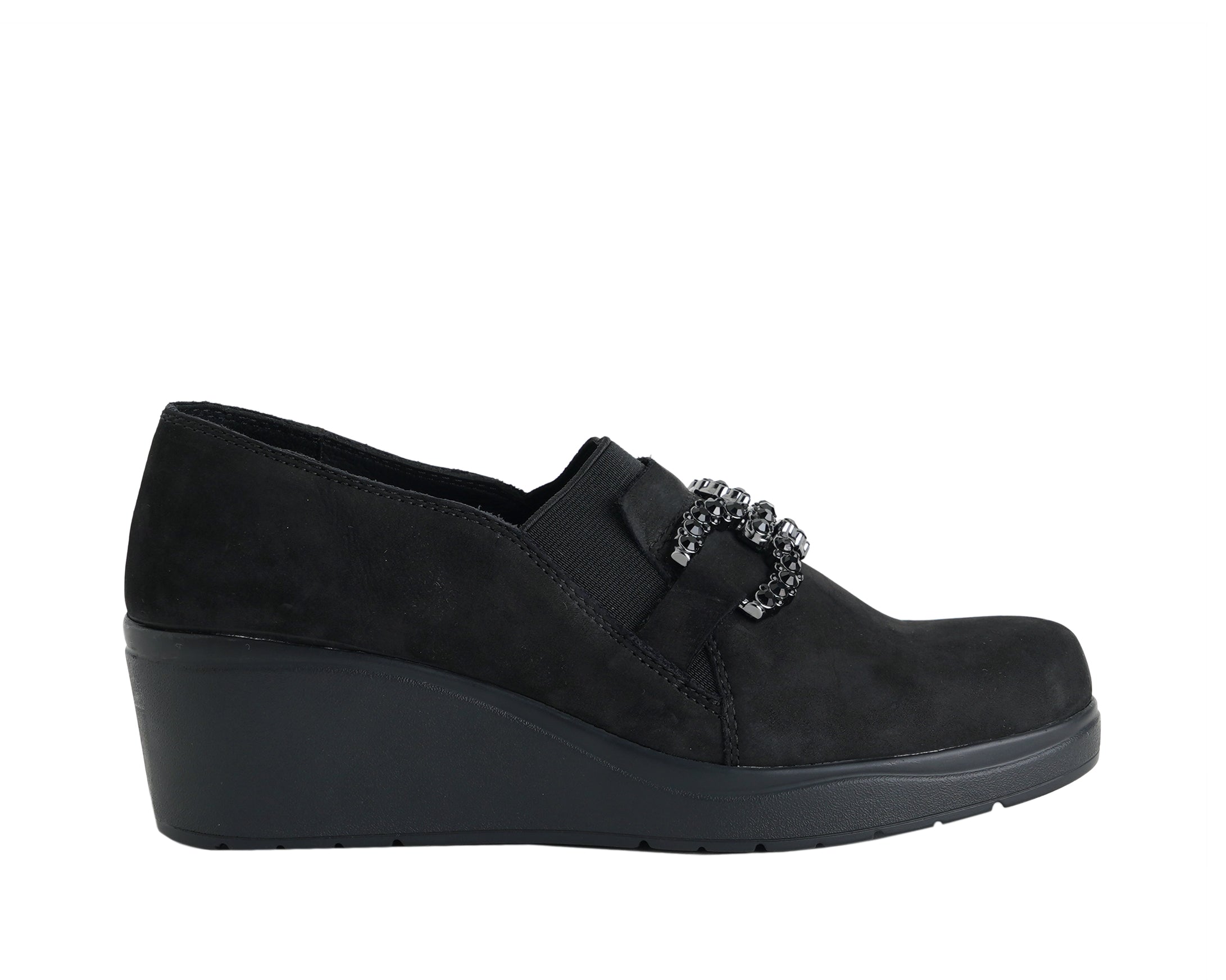 Mocassino in camoscio MELLUSO K53018 Nero Donna