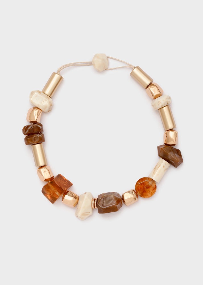 Collana in resina Nalì Carmela EMCL1279 Marrone/Beige Donna