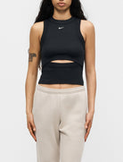 Canotta Nike Sportswear Chill Knit IF0238-010 donna colore Black/(Sail)