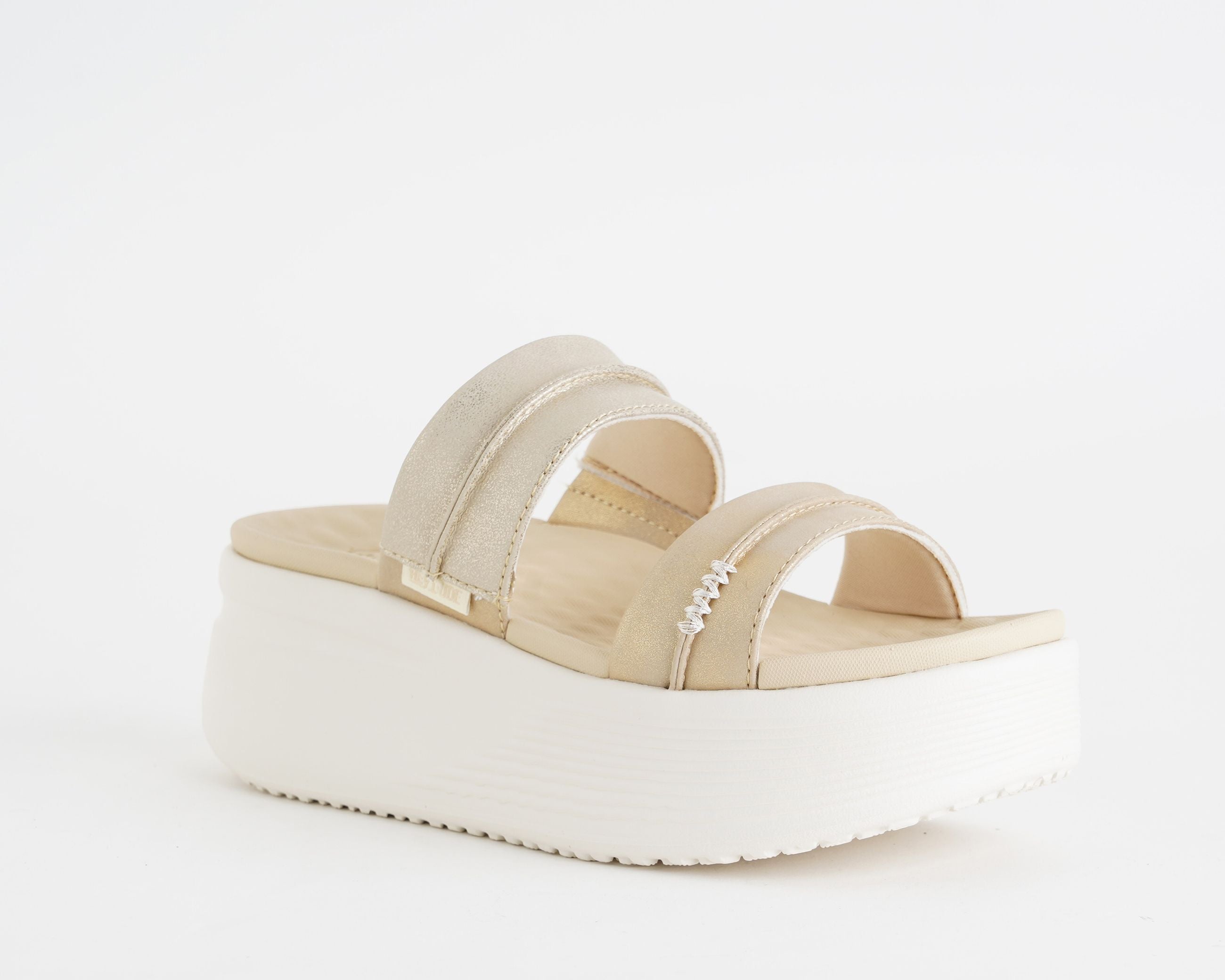 Sandalo platform Hey Dude Austin Slide Classic HD.45256 coloreChampagne Metallic — HEY DUDE
