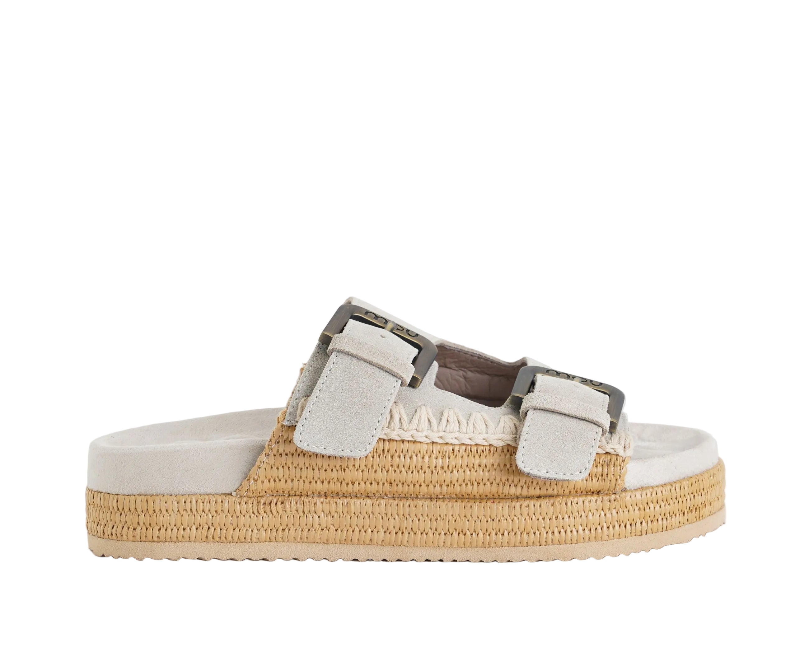 Sandalo Mou Two-Buckle Sandal Raffia Wrapping MU.SW451014A Donna