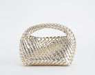 Borsa a mano donna EXE OM605-1 Oro in similpelle intrecciata