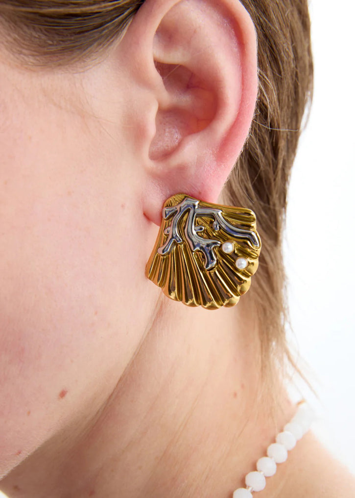 Orecchini Nalì Seashell EMOR1920 Argento/Oro 