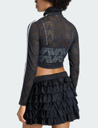 Vista posteriore top Adidas Classic Lace Firebird KD0349 nero donna