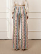 Pantaloni a zig-zag Aggel SS64120KF Multicolore