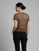 Maglia in lurex Anonyme K46SB301 Bronze