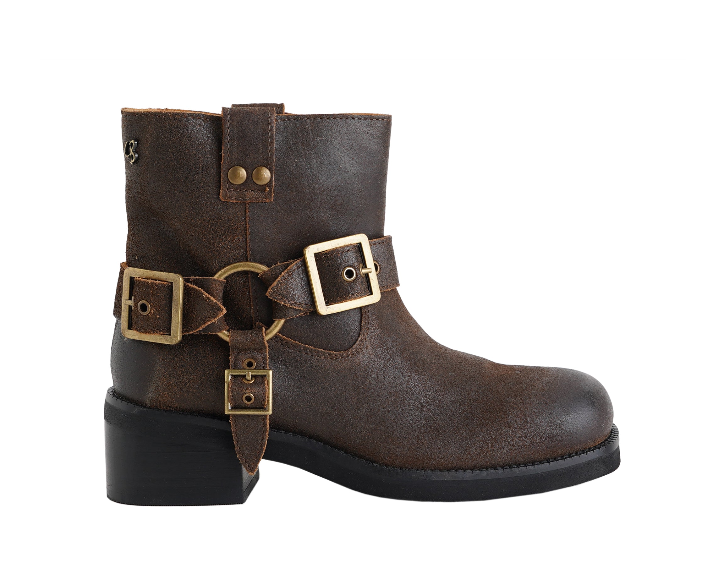 Stivaletti biker CORAL BLU CB.G325.51 Testa di moro Donna