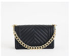 Borsa a spalla Marc Ellis Flat S Donna Black Light Gold - Vista posteriore