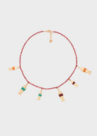 Collana Nalì Sea con Perline e Pendenti KACL0028 Rosso
