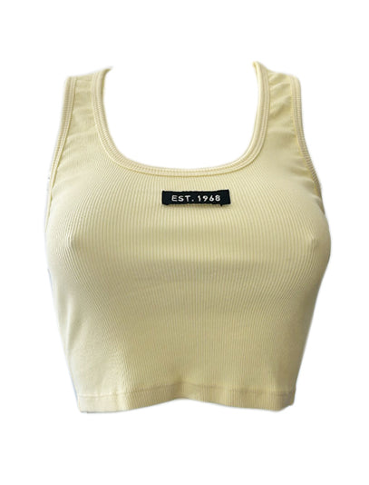 Canotta Cropped Vicolo RAB0099 Giallo