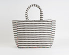 Shopping Bag Marc Ellis Buby L Indy 26 Variant 01 – vista posteriore, retro in cotone intrecciato con patch logata
