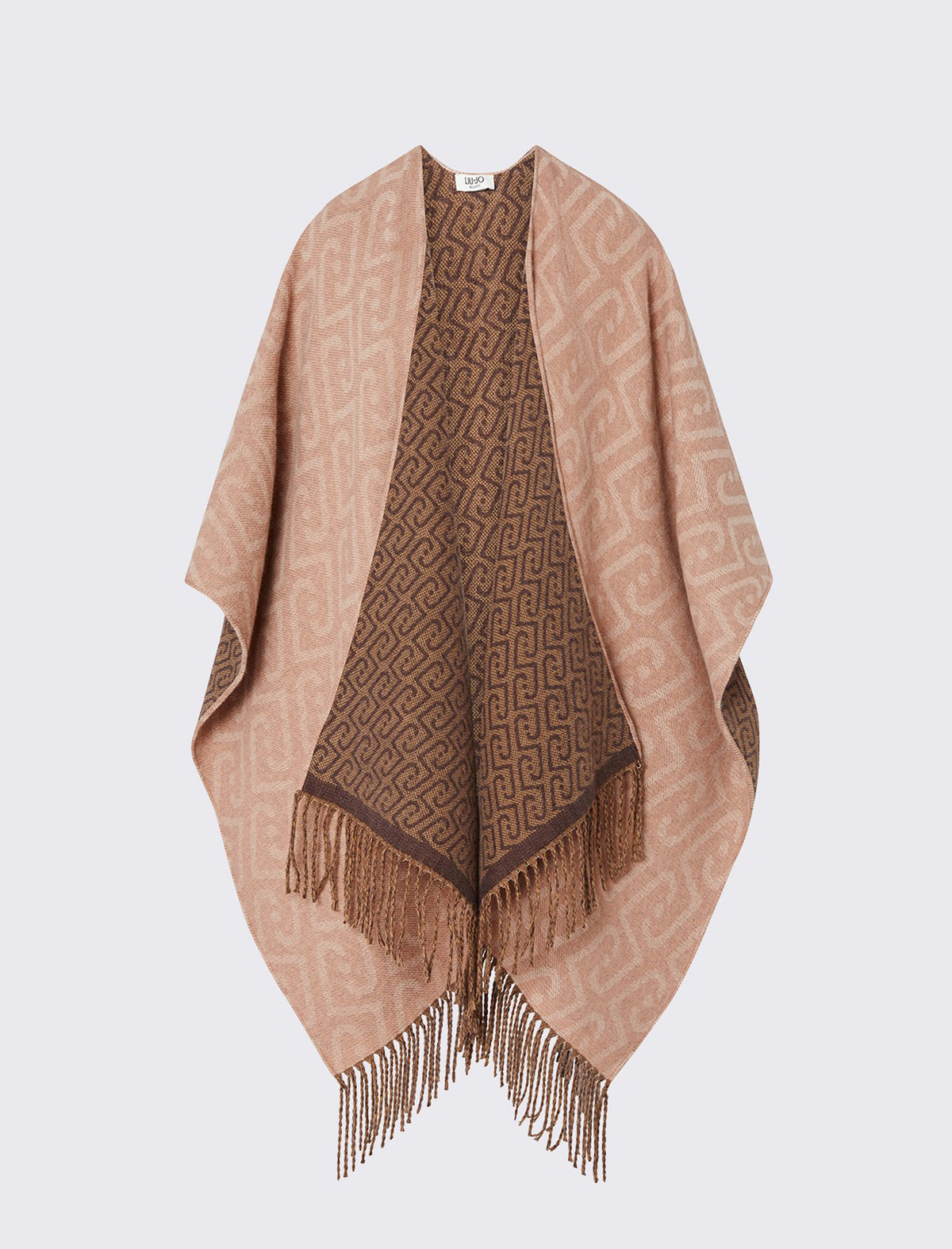 Poncho Liu Jo Double New Logo Chain 2F6039 T2742 Cammello