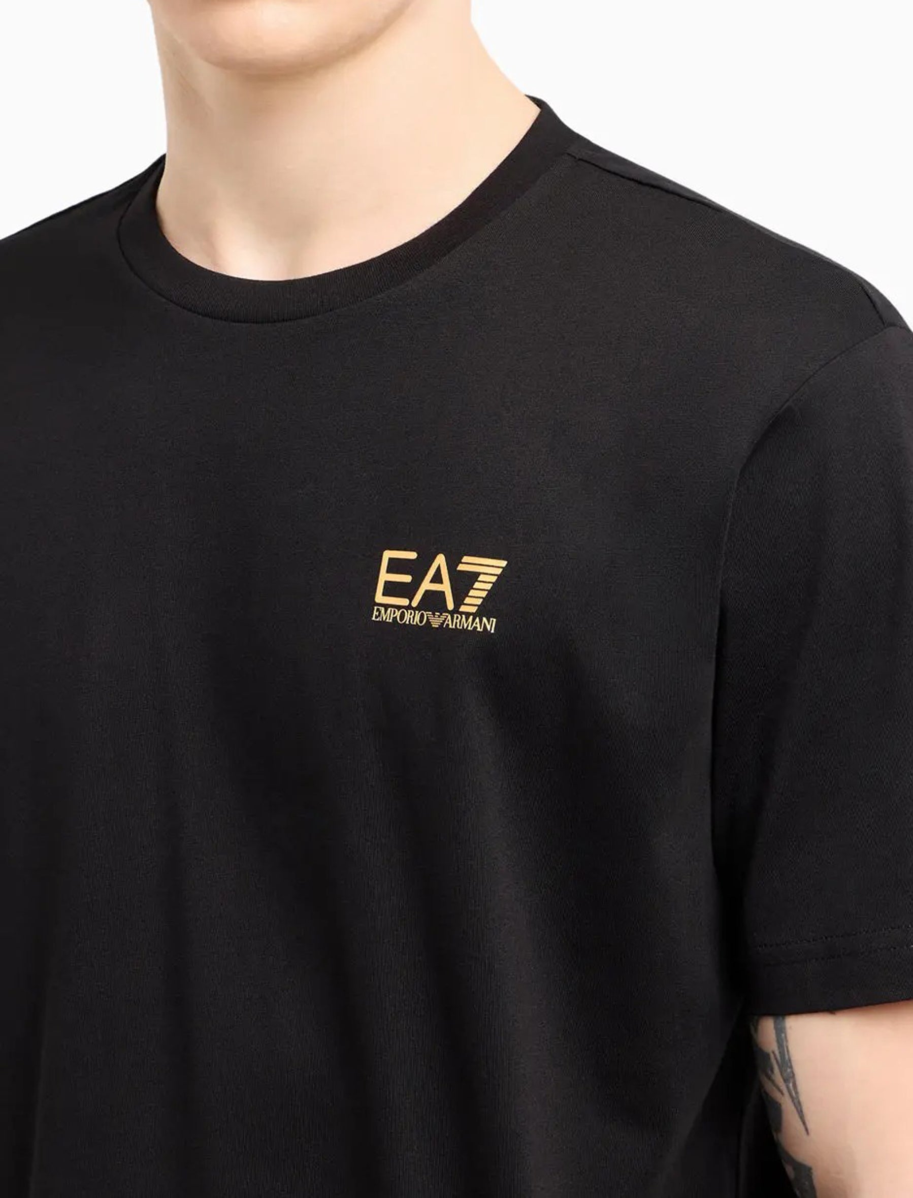 T-Shirt AF10375 EA7 EMPORIO ARMANI colore Black Gold MC004 