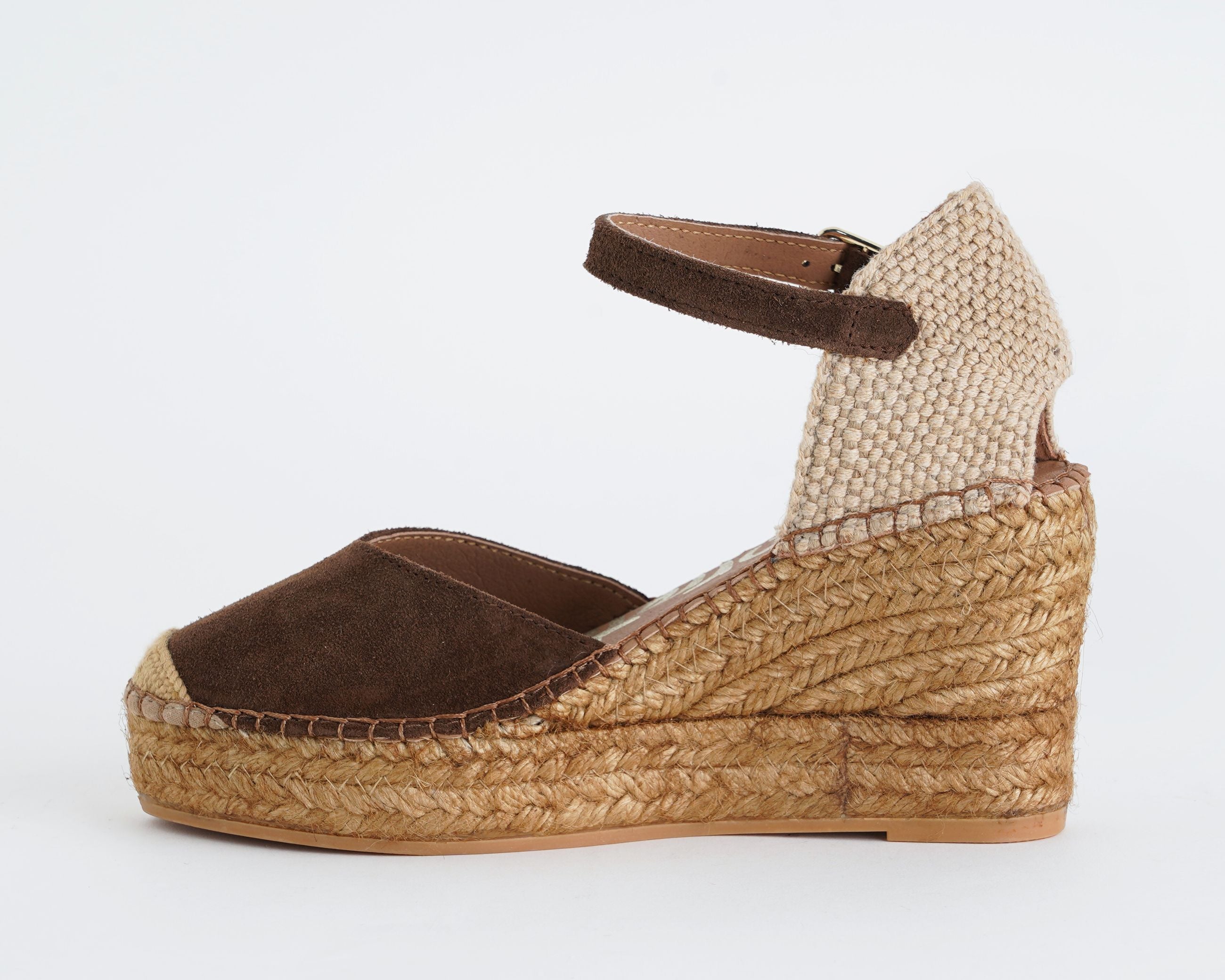 Vidorreta 0313V Espadrillas Camoscio Zeppa Fibbia Donna VIDORRETA Testa di Moro