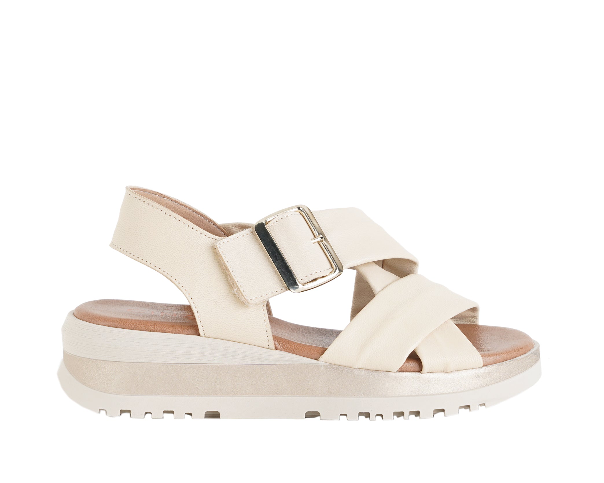 Sandalo con zeppa Donna