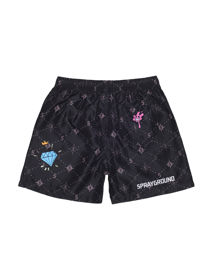 SPRAYGROUND SP927BLK Pantaloncini da Bagno Create Your World Uomo Nero
