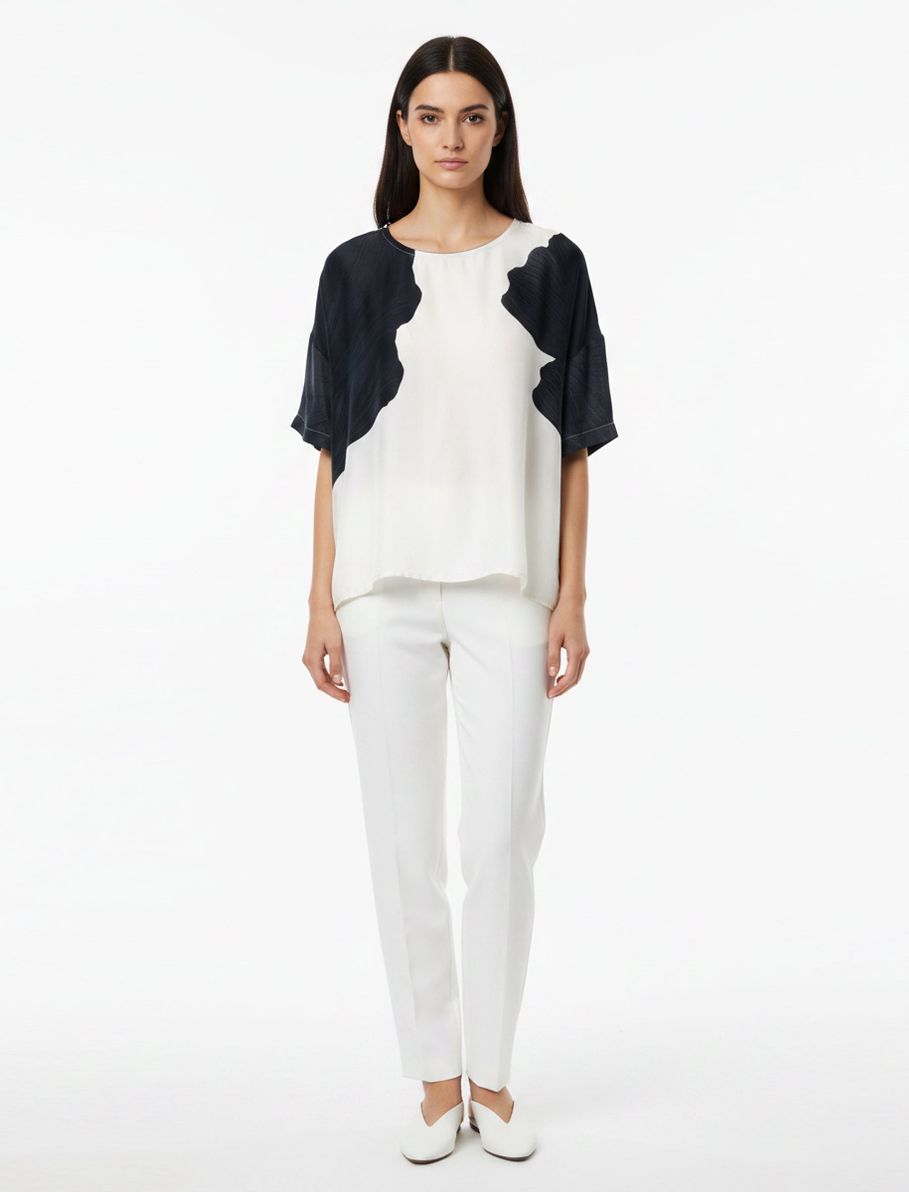 Blusa Anonyme Leaf A76SB087 Nero