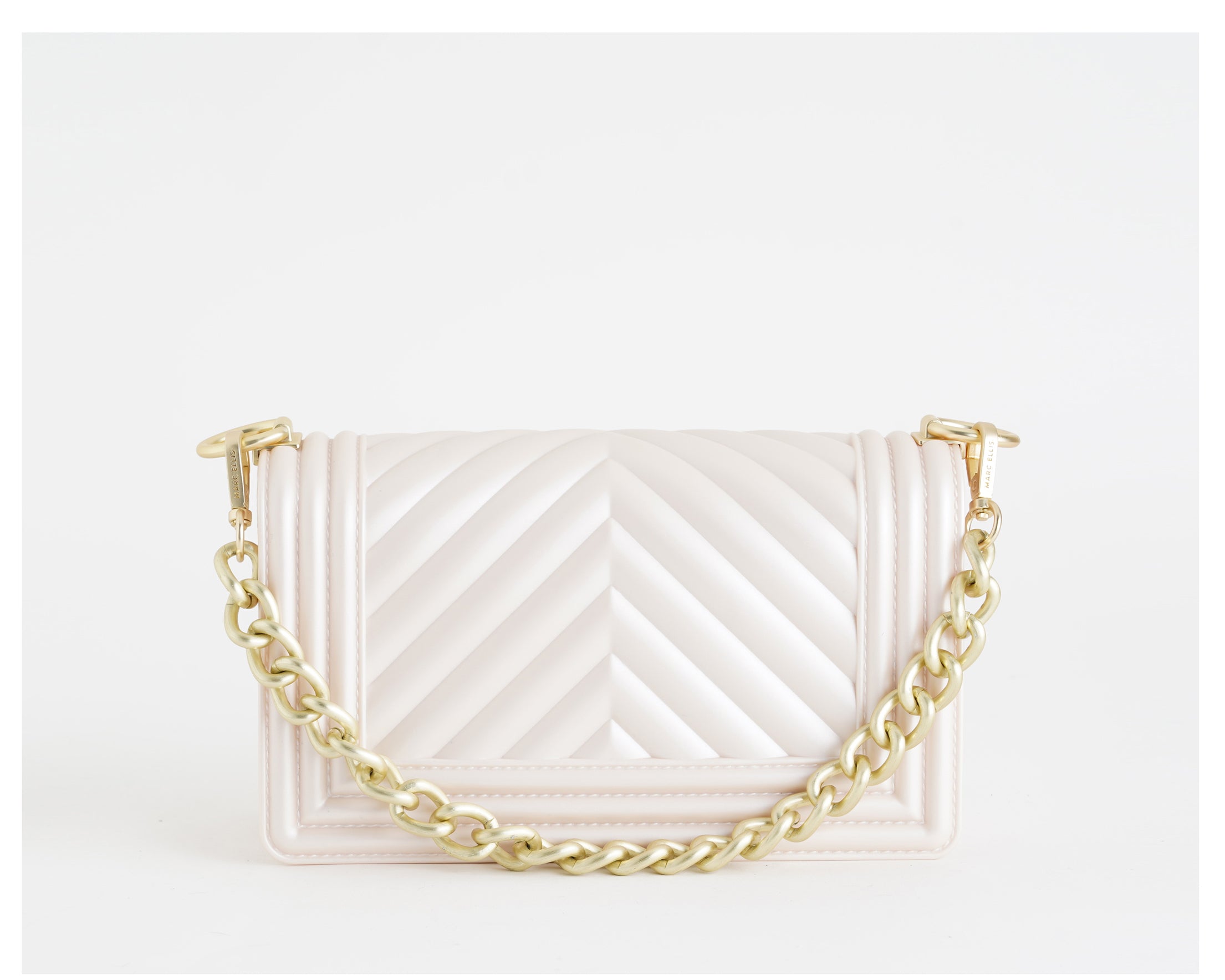 Borsa a spalla Marc Ellis Flat S Donna Light Rose Matt Gold - Vista posteriore