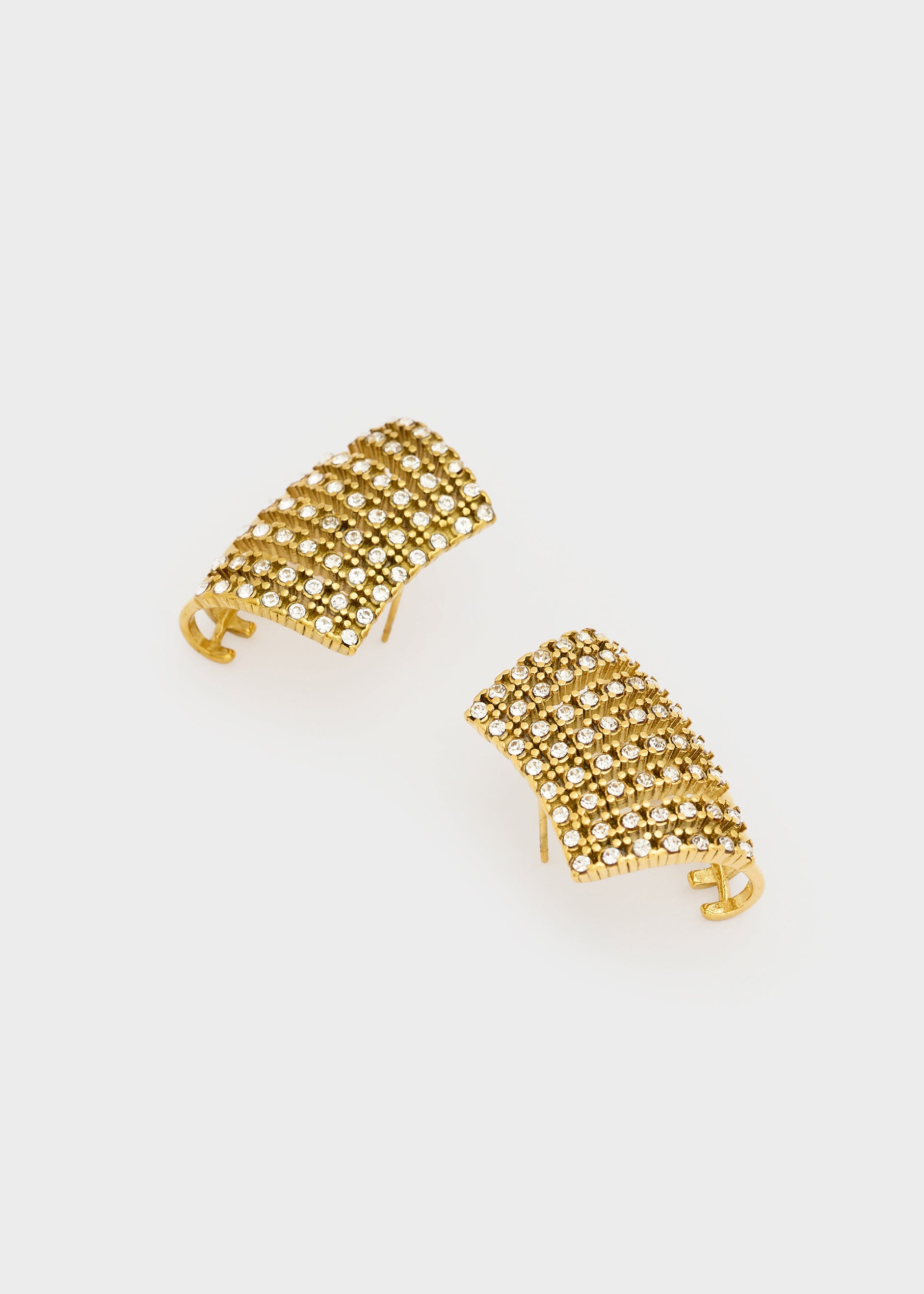 Orecchini Over Con Pietre Nali' PWOR0022 Oro Donna